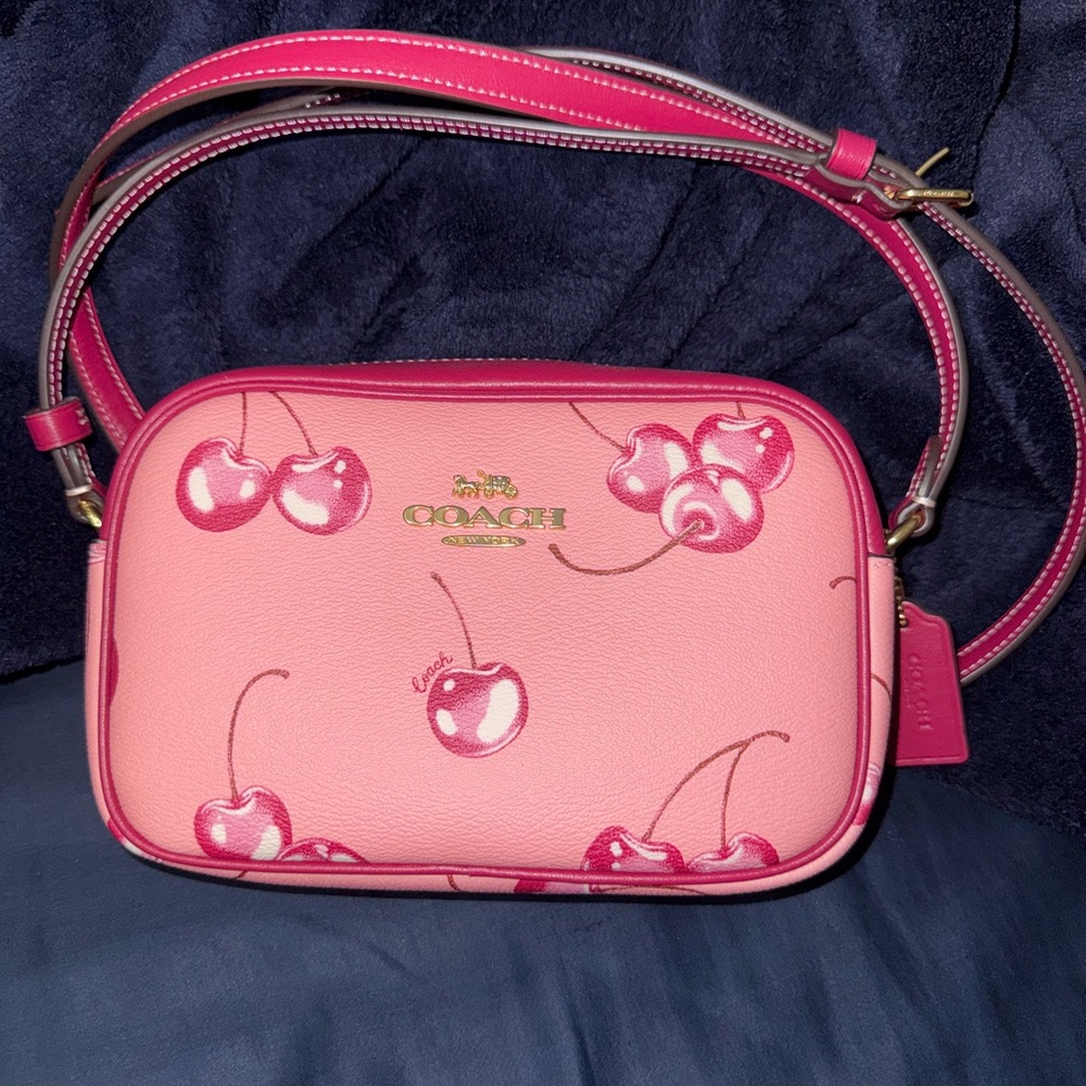Coach Mini Jamie Camera Bag With Cherry Print